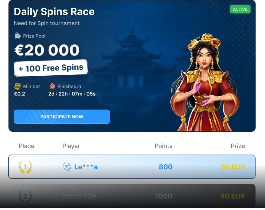 Need for Spin Tournaments
